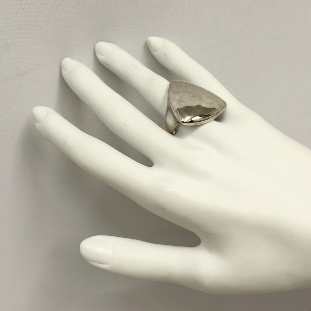 Sterling PAJ Prime Art & Jewel Ring Modernist Triangle Design 9 Grams Size 7 1/4 - Picture 2 of 12